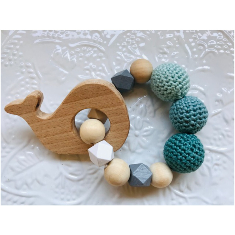 walvis bijtring blauw groen tinten